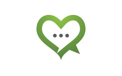 Speech message bubble icon Logo template vector illustration v.6