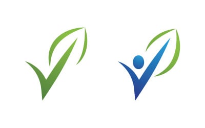 Human character Healthy logo sign illustration vector design v.4
