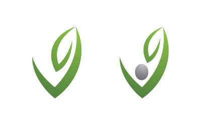 Ilustración de signo de logotipo de carácter humano saludable diseño vectorial v.7