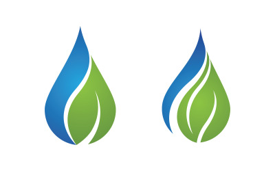 Kropla wody czysta natura Logo Szablon wektor ilustracja projekt v.6