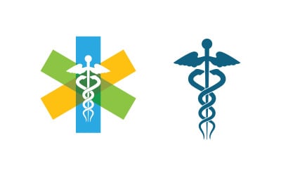 Medical snake icon Logo vector illustration design v.3