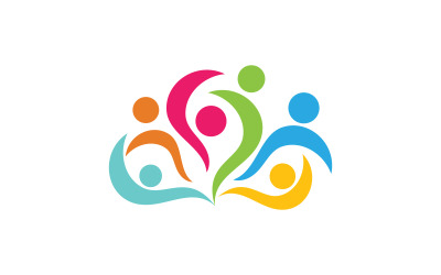 Mutual help care social Community Logo design template v.19