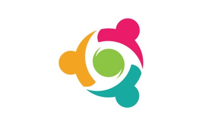 Mutual help care social Community Logo design template v.41
