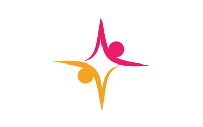 Mutual help care social Community Logo design template v.7