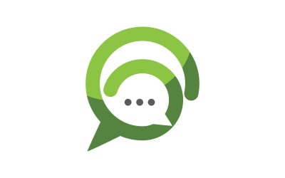 Speech message bubble icon Logo template vector illustration v.23