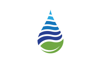 Su damlası saf doğa Logo Şablonu vektör çizim tasarımı v.8