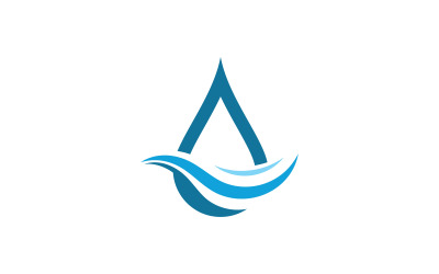 Water drop pure nature Logo Template vector illustration design v.12