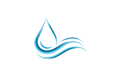 Water drop pure nature Logo Template vector illustration design v.13