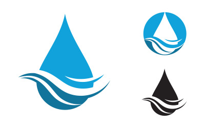 Water drop pure nature Logo Template vector illustration design v.9