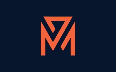 Elementy szablonu projektu logo litery M 0
