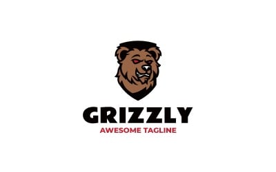 Grizzly Simple Mascot Logo 6