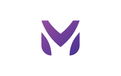 Letter M logo design template elements 12