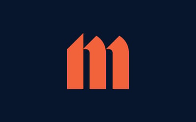 Letter M logo design template elements 5
