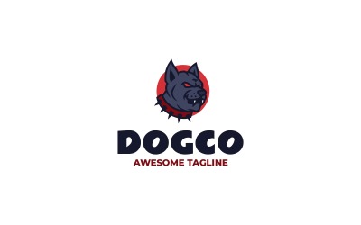Logo mascotte semplice Dogco 5