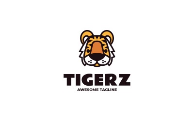 Logo mascotte semplice Tigerz 6