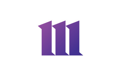 M harfi logo tasarım şablonu öğeleri 2