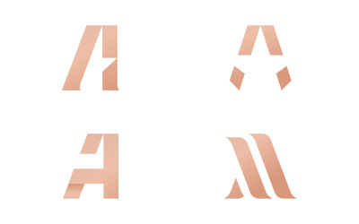 Modello di progettazione vettoriale del logo della lettera A 13