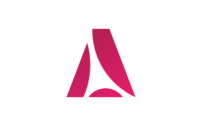 Modello di progettazione vettoriale del logo della lettera A 4