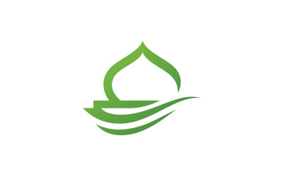İslami Cami Logosu Vektör Şablonu tasarımı 4