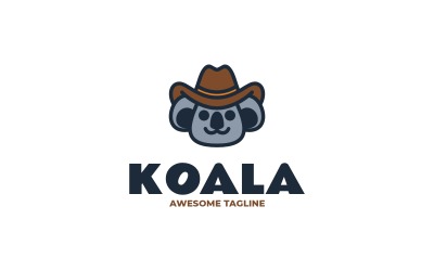 Koala Basit Maskot Logosu 6