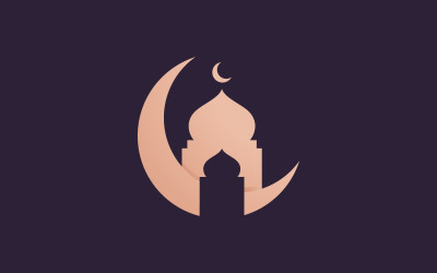 Logo-Vektor-Vorlage für islamische Moscheen 8