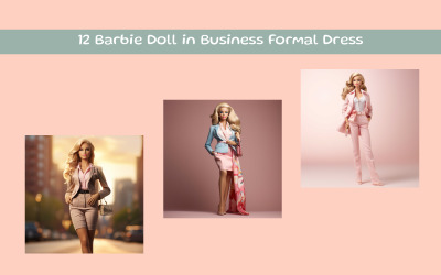 Muñeca Barbie con vestido formal de negocios