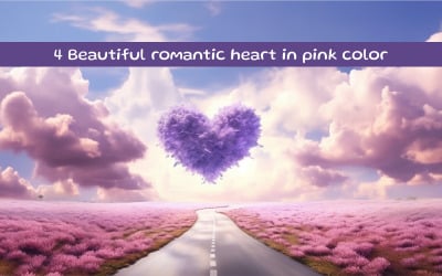 Beautiful romantic heart in pink color