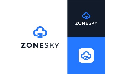 Буква Z Логотип облачных вычислений