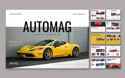 Car Magazine Template Landscape