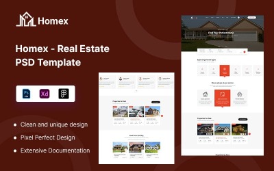 Homex Real Estate PSD-sjabloon