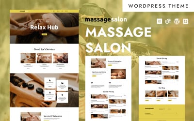 Salon de massage - Thème WordPress Elementor pour salon de beauté et de massage