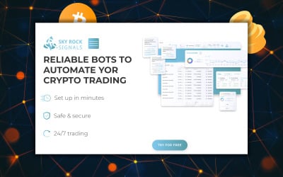 SKY ROCK | Criptovaluta | Modello di landing page