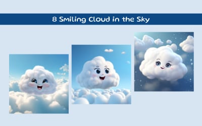 Smiling Cloud in the Sky AI image