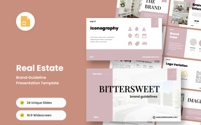 Apresentação de identidade de marca imobiliária - Google Slides