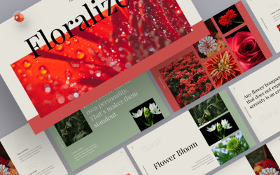 Blommig Galleri PowerPoint-mall