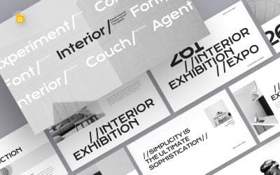 Experimenteel lettertype interieur Google Slides-sjabloon