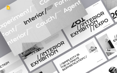 Experimentelle Schriftart-Innenausstattung Google Slides-Vorlage