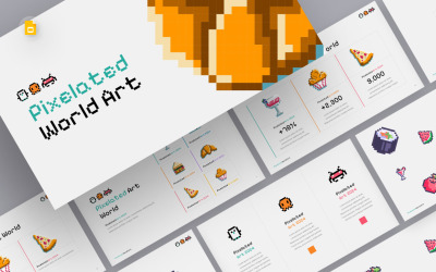 Plantilla de Google Slides con arte pixelado