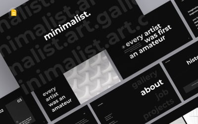 Plantilla de Google Slides sobre arte minimalista