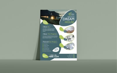 Real Estate Flyer  Template design .