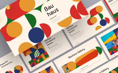 Szablon Google Slides dla Bauhaus Art