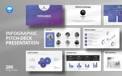 Ultimate Business Pitch Deck: plantilla de presentación preparada para inversores con infografías