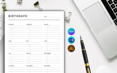Birthday Planner Canva Template