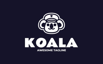 Koala Basit Maskot Logosu 36