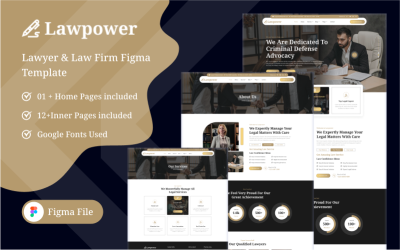 Lawpower - Plantilla Figma para abogados y juristas