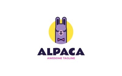 Alpaca Simple Mascot Logo 2