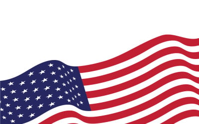 Bandiera americana icona vettoriale illustrazione design modello v.6