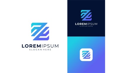 Bokstaven Z modern geometrisk logotyp