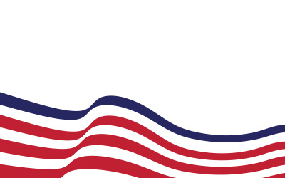 Design-Vorlage für amerikanisches Vektorsymbol mit Flagge v.7