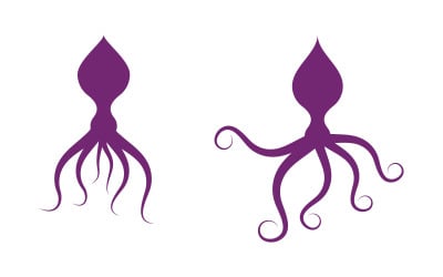 Icona vettoriale di polpo Modello di progettazione dell&amp;#39;illustrazione del logo v.10